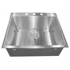 Nantucket Sinks Pro Series Small Single Bowl Zero Radius Drop in Kitchen Sink