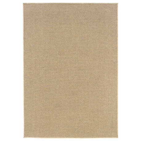 Key West Indoor and Outdoor Sisal Look Sand Rug, 3'7"x5'6"