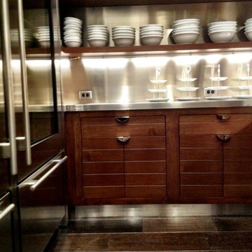 Walnut/Stainless Steel Pantry