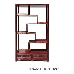 Chinese Rosewood 8 Treasure Curio Display Cabinet - Bookcases