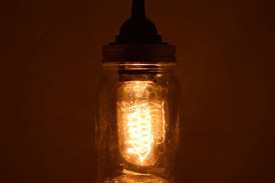 Mason Jar Pendant Light Kit