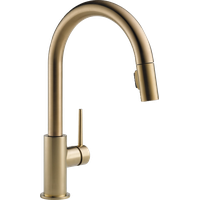 Delta Trinsic Single Handle Pull-Down Kitchen Faucet, Champagne Bronze