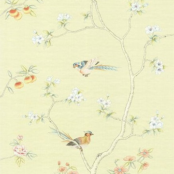 Oriental silk wallpaper in China-Details