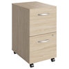 Bowery Hill 2 Drawer Mobile File Cabinet in Natural Elm - Engineered Wood