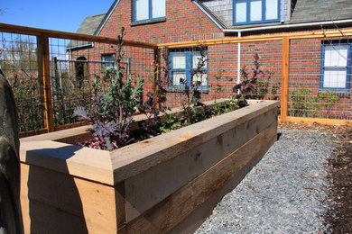 Inspiration for a rustic landscaping in Seattle.