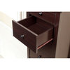 Bowery Hill Transitional 5-Drawer Solid Wood Lingerie Dresser Chest in Espresso