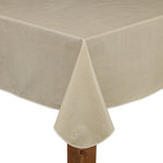 LINTEX LINENS - Cafe Deauville 100% Vinyl Tablecloth, Sand, 60"x84" Ov - The perfect choice whether you are dining in or enjoying a beautiful meal outside on the patio, Café Deauville tablecloths will make your table the star.  Fashionable yet functional.  The heavyweight Vinyl cloths are durable, easy care,stylish.