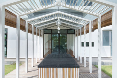 Design ideas for a contemporary verandah in Singapore.