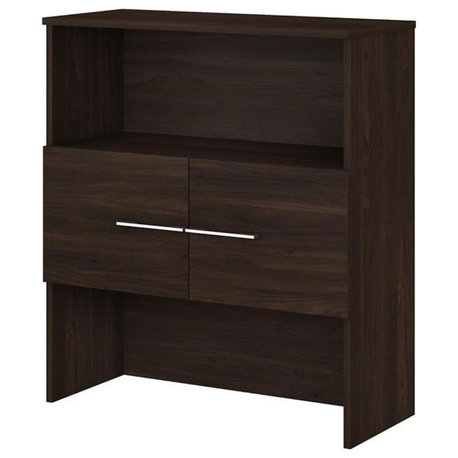 Office 500 36W Bookcase Hutch in Black Walnut - Engineered Wood