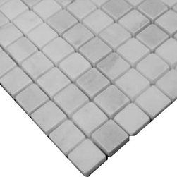 Statuary Crystal Marble Italian White Statuario 1x1 Mosaic Tile Polished - Home Accessories & Decor