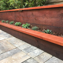 Retaining wall terraced yard