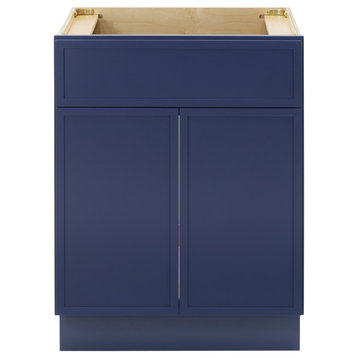 24" W Birch Plywood Single Base Storage Cabinet With Soft Close Door