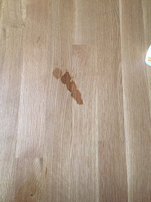 Pet stains on new hardwood floors