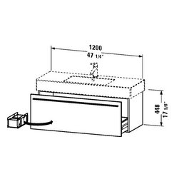 Duravit X-Large 47-1/4" Wall Mount Vanity Unit - Bathroom Vanities And Sink Consoles