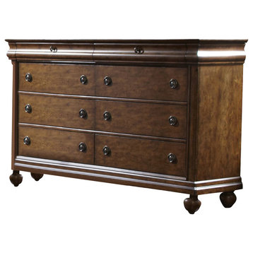 Liberty Furniture Rustic Traditions 8 Drawer Dresser in Rustic Cherry 589-BR31 E
