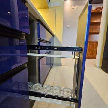 High-Gloss PU Finish Modular Kitchen | Tata 88 East, Kolkata