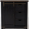 Madison County Barn Door Accent Cabinet - Vintage Black