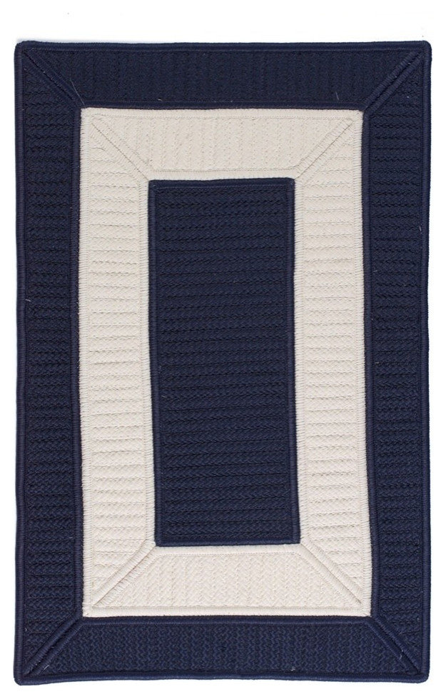 Rope Walk Rug, Navy, 12' Square, 12' Square - Contemporary - Outdoor ...