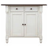Sunset Trading Andrews Traditional Wood Kitchen Island in Antique White/Chestnut