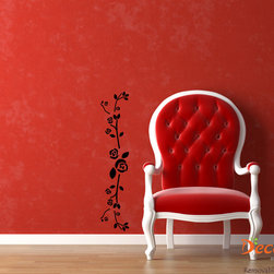 Set of 2 Roses Branches Flower Wall Decal (SKU 016) - Wall Decals