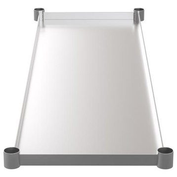 Galvanized Under Shelf for Prep and Work Tables, Stainless Steel, 24" X 60"
