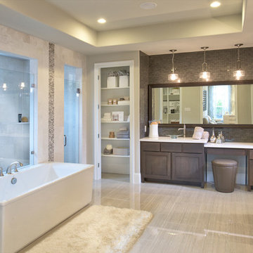 Contemporary Master Bath with soaking tub