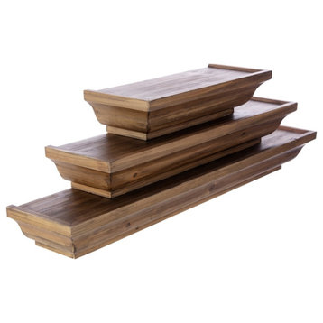 kieragrace KG Muskoka  Fitz Wooden Shelf  12/18/24" Brown Solid Wood