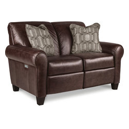 Bennett Duo Reclining Loveseat by La-Z-Boy shown in Chocolate - Products