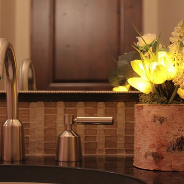 Spring Tulips - Yellow in Birch Wood Vase