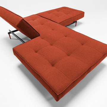 Innovation USA | Splitback Mixed Dance Burned Sofa Bed |Dark Wood Legs -$1190.36