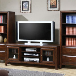 Madison Modern Walnut 3PC Large Wall Unit - $1299.50 - Entertainment Centers And Tv Stands
