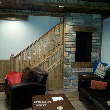 Lower Level Finish with ‘European Flavor’