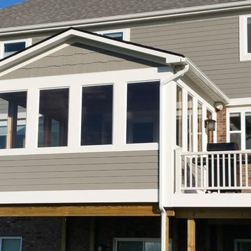 Multi-Level Walk Out Deck with Screen Porch Addition