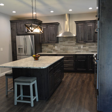 Rustic Maple with Smoke Stain and Ebony Glazing