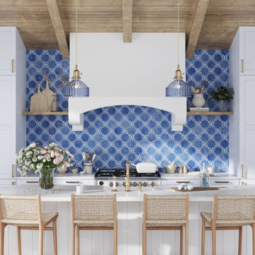 Santa Barbara Sky Blue Decorative Cross