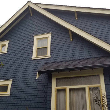 Siding Installation - Cedar Shakes and Shingles in Custom Paint