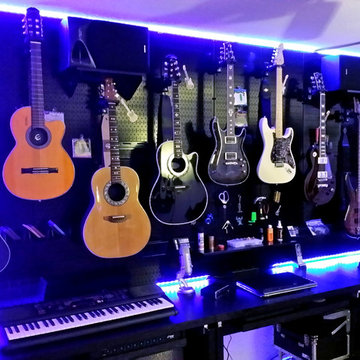 Guitar Storage & Organization with Wall Control Pegboard for Guitar Hanging & Or