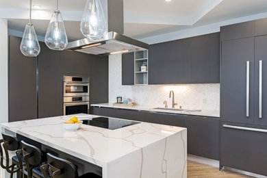 Example of a trendy kitchen design in San Diego