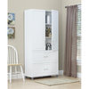 SystemBuild Kendall 36" 2 Drawer 2 Door Cabinet in White Aquaseal