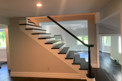 Inspiration for a staircase remodel in Detroit