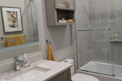 Inspiration for a contemporary bathroom remodel in Toronto