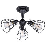 Vaxcel - Vaxcel C0198 Clybourn - Three Light Semi-Flush Mount - Cage like features give the Clybourn bath collectiClybourn Three Light Oil Rubbed Bronze Br *UL Approved: YES Energy Star Qualified: n/a ADA Certified: n/a  *Number of Lights: Lamp: 3-*Wattage:100w Medium Base bulb(s) *Bulb Included:No *Bulb Type:Medium Base *Finish Type:Oil Rubbed Bronze