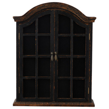 Traditional Black Wood Wall Shelf 561861