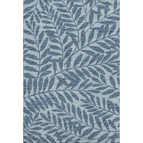 Addison Premium Washable Mayfield AMF111 Blue 3' x 5' Rug