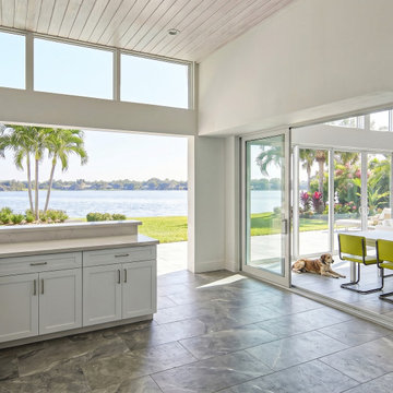 Waterfront Sunroom Addition | Contemporary Home in Belle Isle, Florida