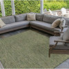 Carmel Texture Stripe Indoor/Outdoor Rug, Green, 6'6"x9'3"