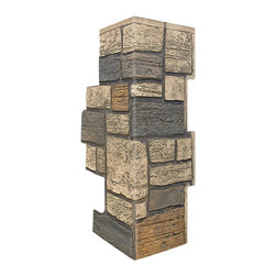 154-OXFORD COBBLE STONE CORNER 11" W (EACH SIDE) &times; 30 &frac12;"H &times; 1"D - Wall Panels