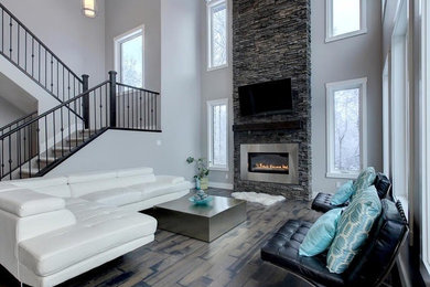 Inspiration for a living room remodel in Edmonton