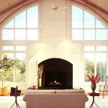 fireplace wall with view