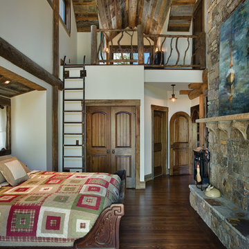 Blue Ridge Handcrafted Log Home - Master Bedroom